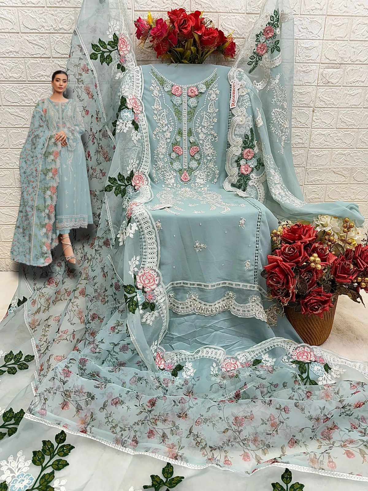 Fepic 1645 Georgette Wholesale Pakistani Salwar Suit Catalog — Wholesale Pakistani Suits, MPA wholesale from Surat - Gallery Image 2